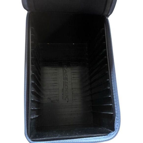 Case Logic Vintage CD Teal & Gray Zipper Travel Case - Picture 3 of 9